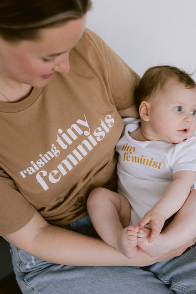 Raising Tiny Feminists T-shirt Camel